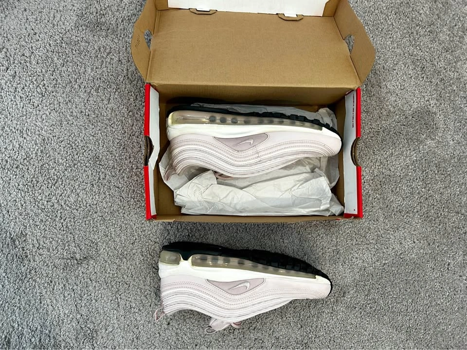 Nike Air Max 97 pink sneakers, Size 6