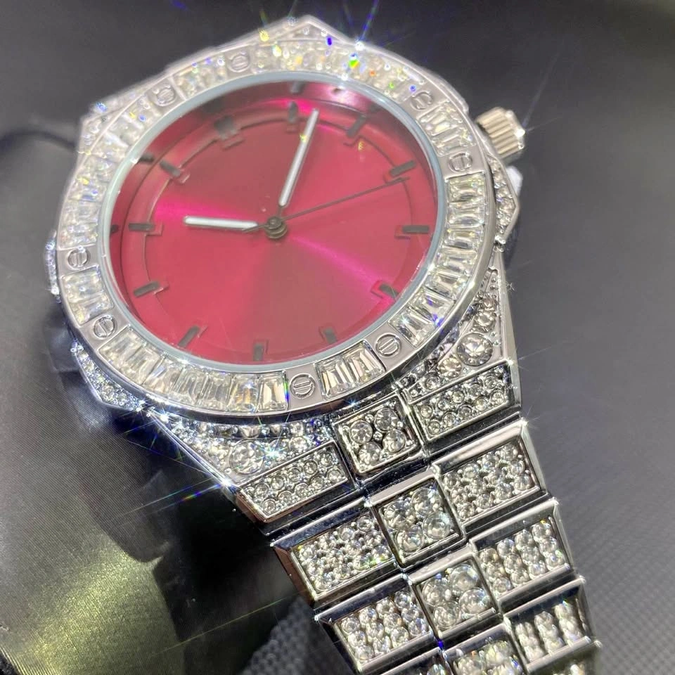 Iced-Out Hip-Hop Quartz Watch - Men & Women
