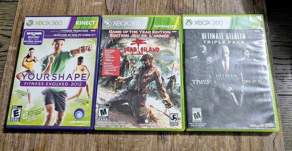 Xbox 360 Games - Your Shape, Dead Island, Thief, Hitman, Deus Ex