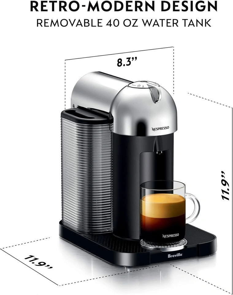 Nespresso Vertuo Coffee & Espresso Machine – Chrome - photo 2