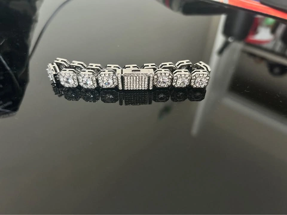 Silver Tone Iced Out Bracelet - photo 2