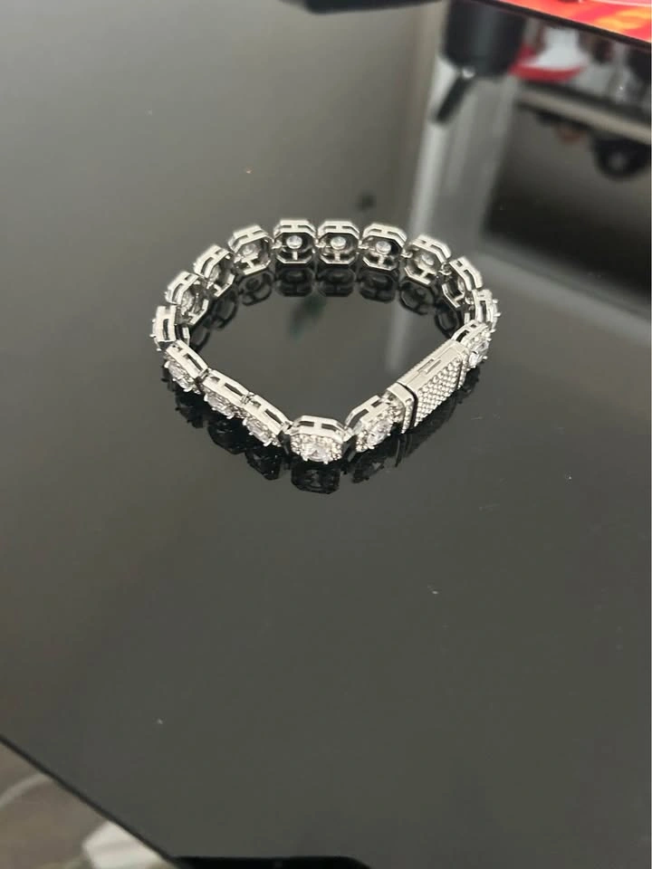 Silver Tone Iced Out Bracelet - photo 3