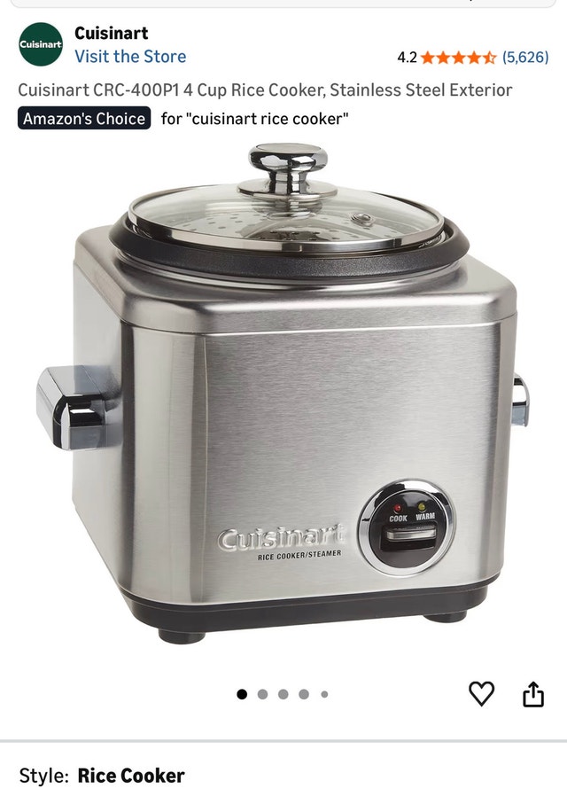 Like new Cuisinart Rice Cooker