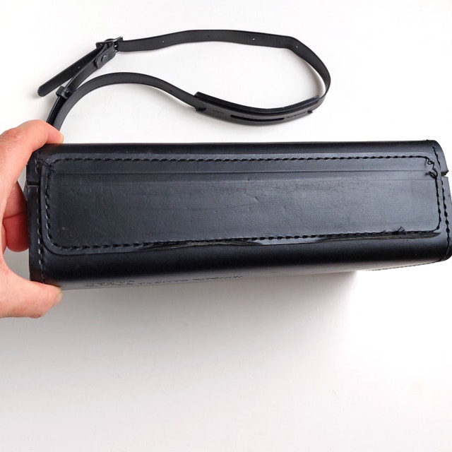 East-West Black Leather Bag (Japan) - Unique Camera Purse - photo 5