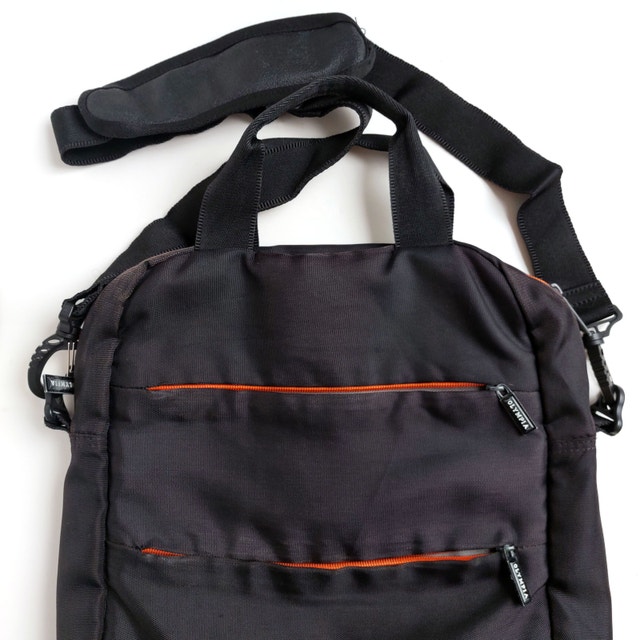 Men's Black Nylon Vertical Messenger Bag 14"x11" - photo 2