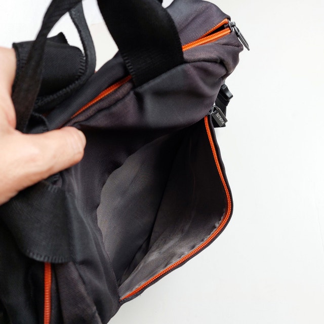 Men's Black Nylon Vertical Messenger Bag 14"x11" - photo 3