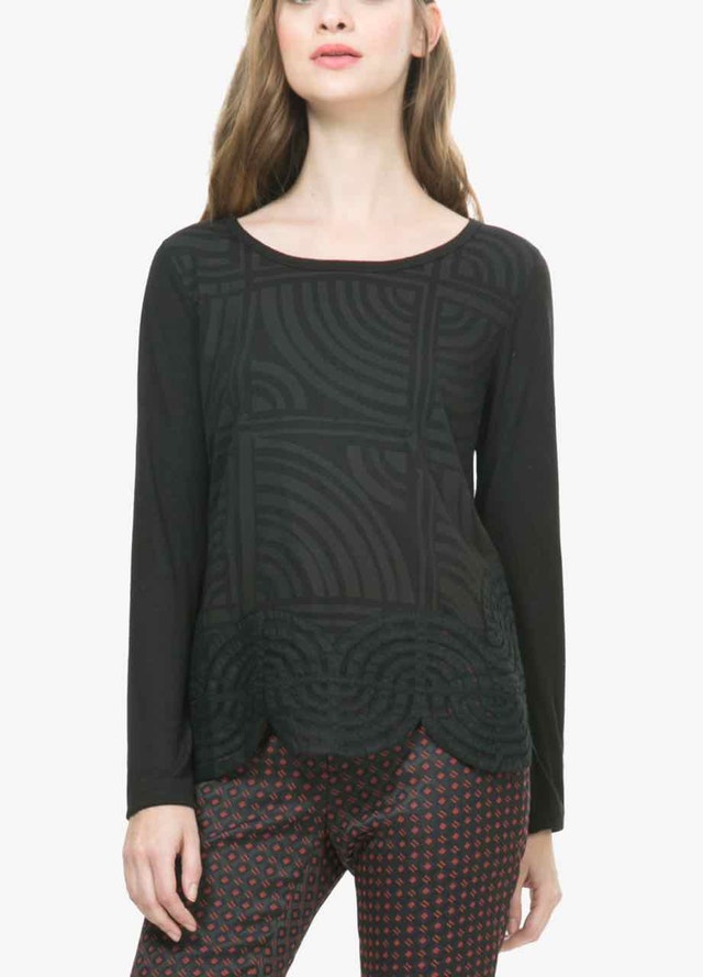 Desigual by Lacroix "Six" Long-Sleeve Top Black