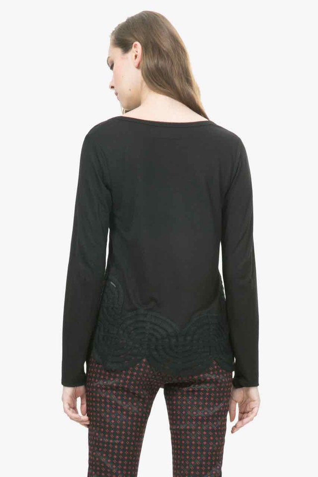 Desigual by Lacroix "Six" Long-Sleeve Top Black - photo 2
