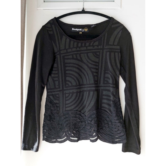 Desigual by Lacroix "Six" Long-Sleeve Top Black - photo 3