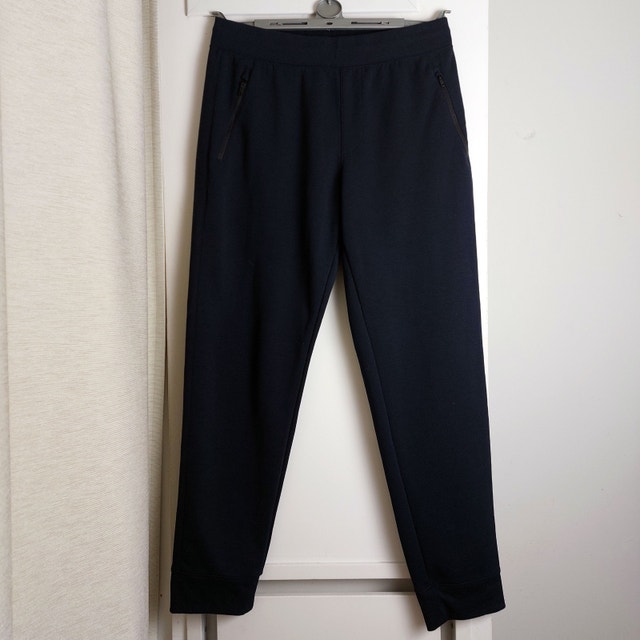 Uniqlo Men's Navy Jogger Pants - Zipper Pockets - Size L