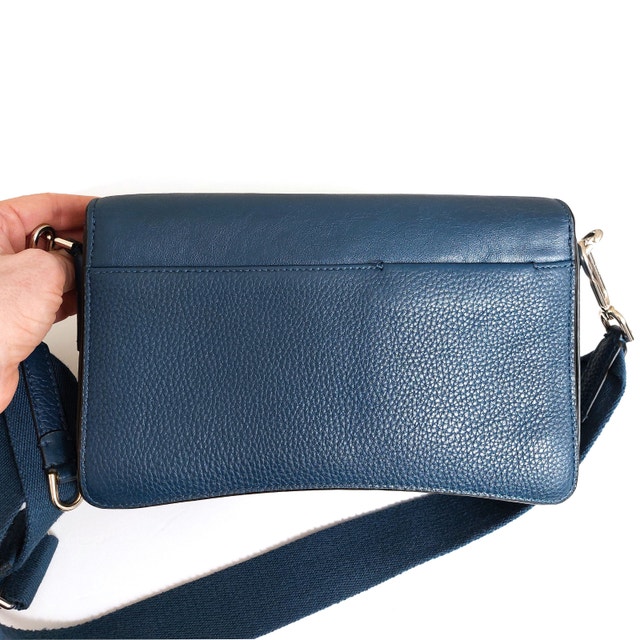 ECCO Pinch Bag Large Seaport Teal Blue Leather Crossbody - photo 3