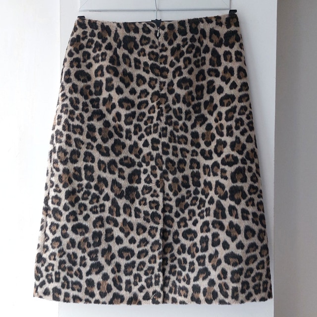 NWT Leopard Print Fuzzy Midi Skirt - Size 10 (Fits 8) - photo 2