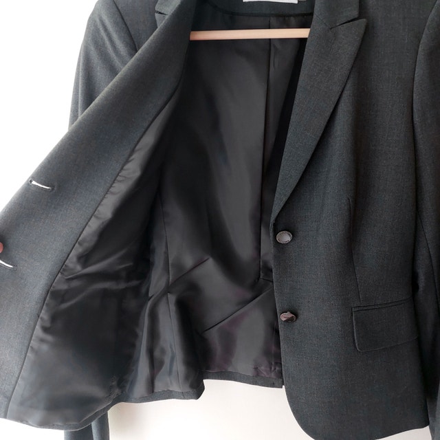 Calvin Klein Women's Grey Skirt Suit - Blazer 2, Skirt 4 - photo 4