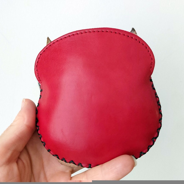 NEW Coin Purse Wallet Key Ring - Owl, Pink and Red - photo 3
