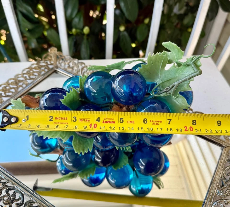 Vintage MCM Blue Lucite Grape Cluster - photo 3