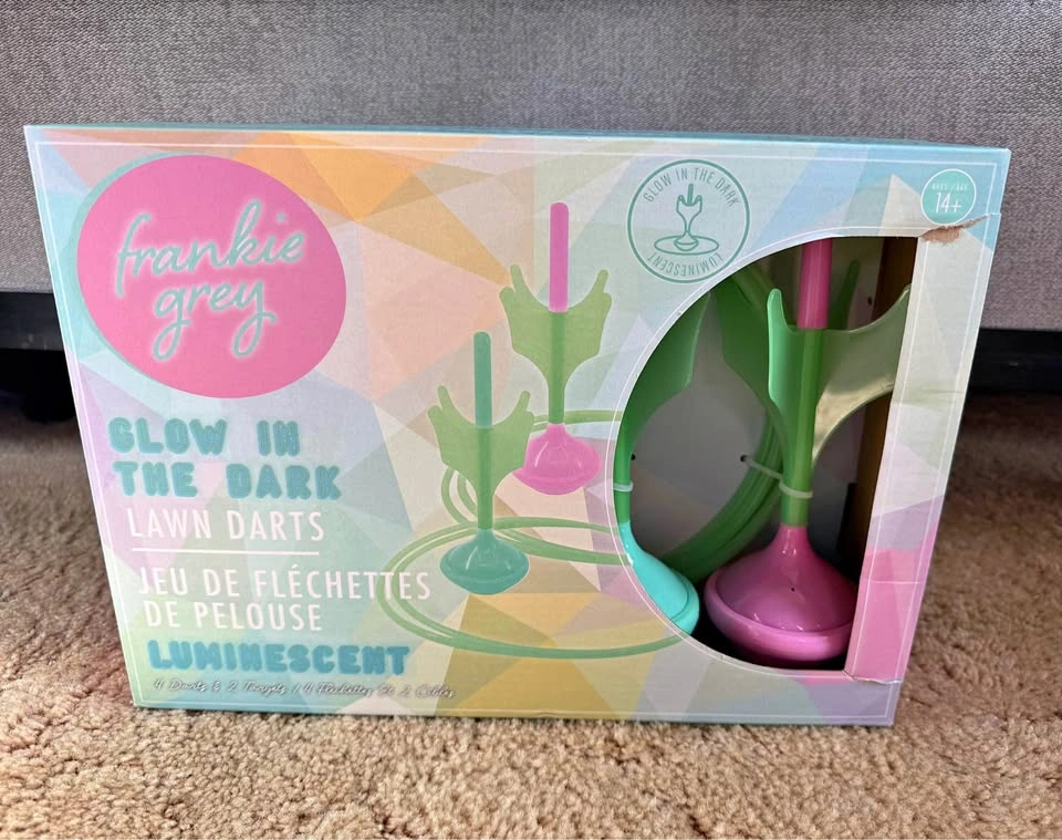 Glow in the dark lawn darts