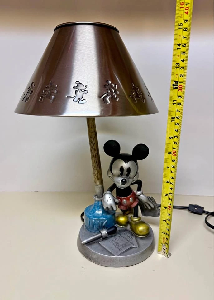 Early 2000s Disney Mickey Mouse "At the Ink Well" Lamp