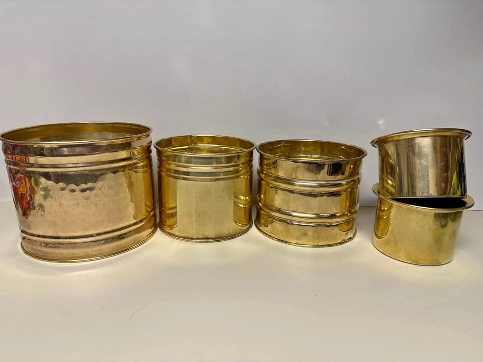 Vintage Brass Plant Pots