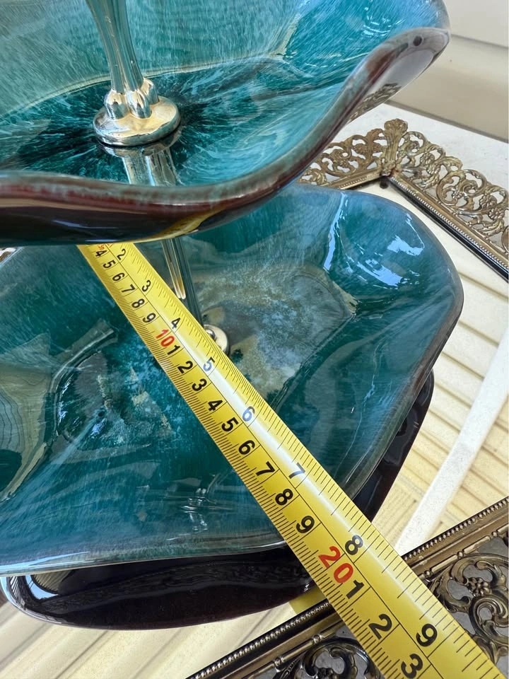 Vintage Blue Mountain Pottery tiered catch-all tray - photo 5