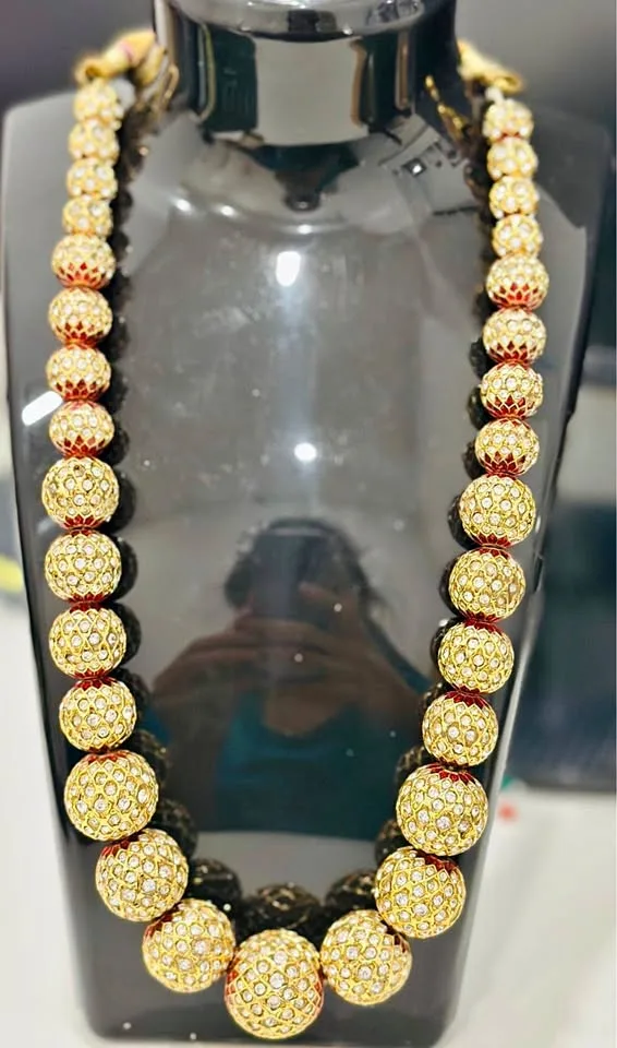 Long golden necklace jewelry thumbnail