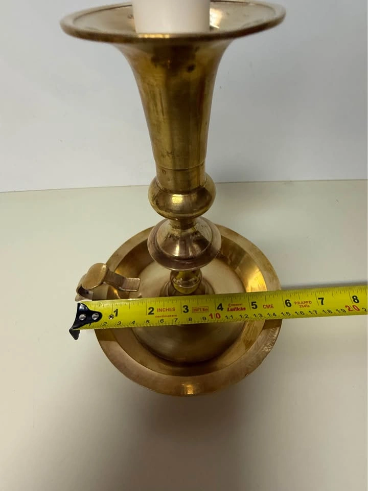 Vintage brass chamberstick candle holder - photo 3