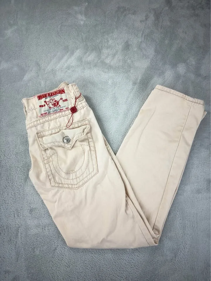 VTG True Religion Joey Super T Jeans Men's 32x31 Beige - photo 4