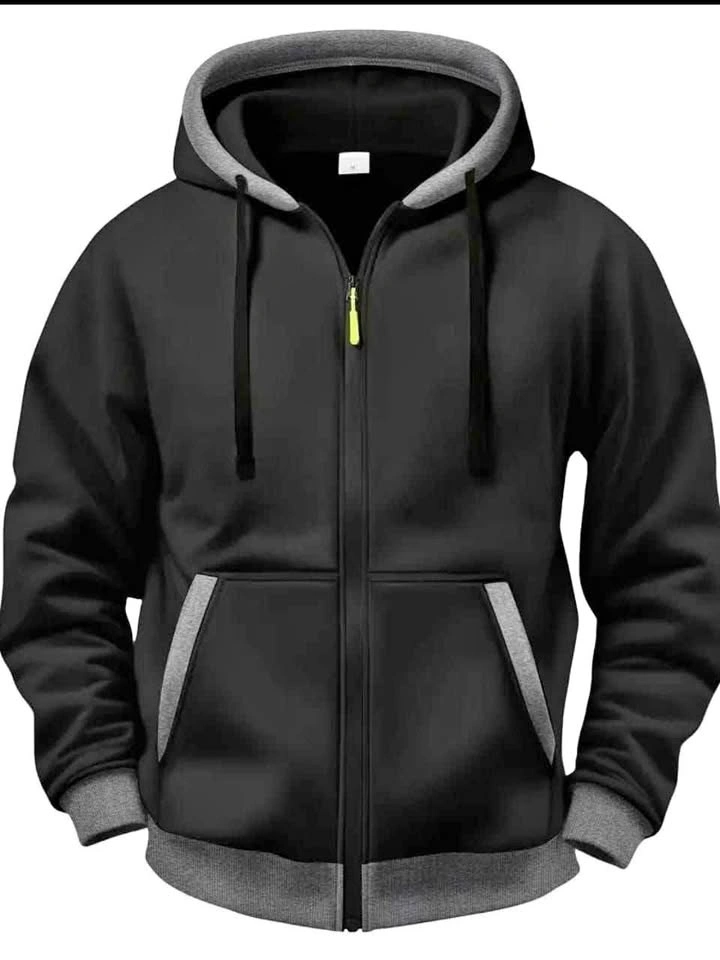 Black zip-up hoodie XL