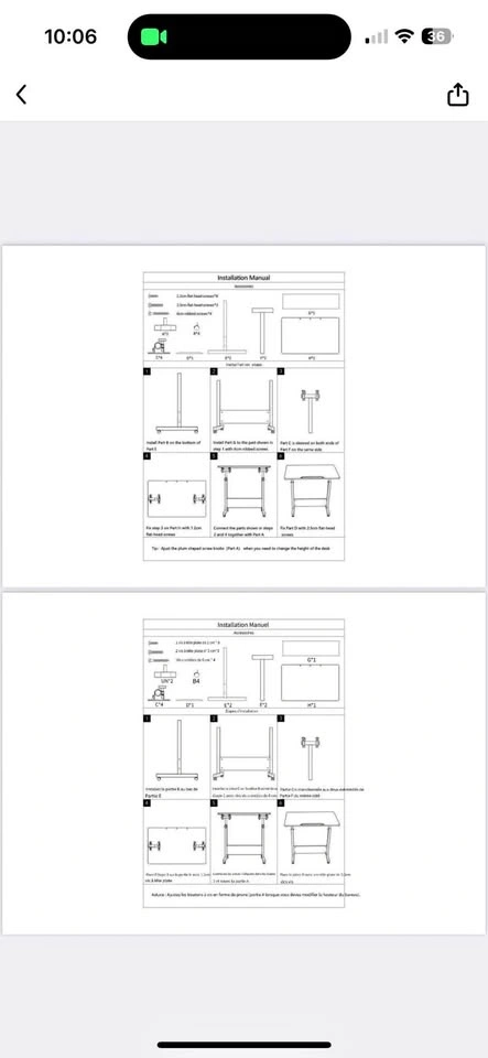 Standing desk - white color