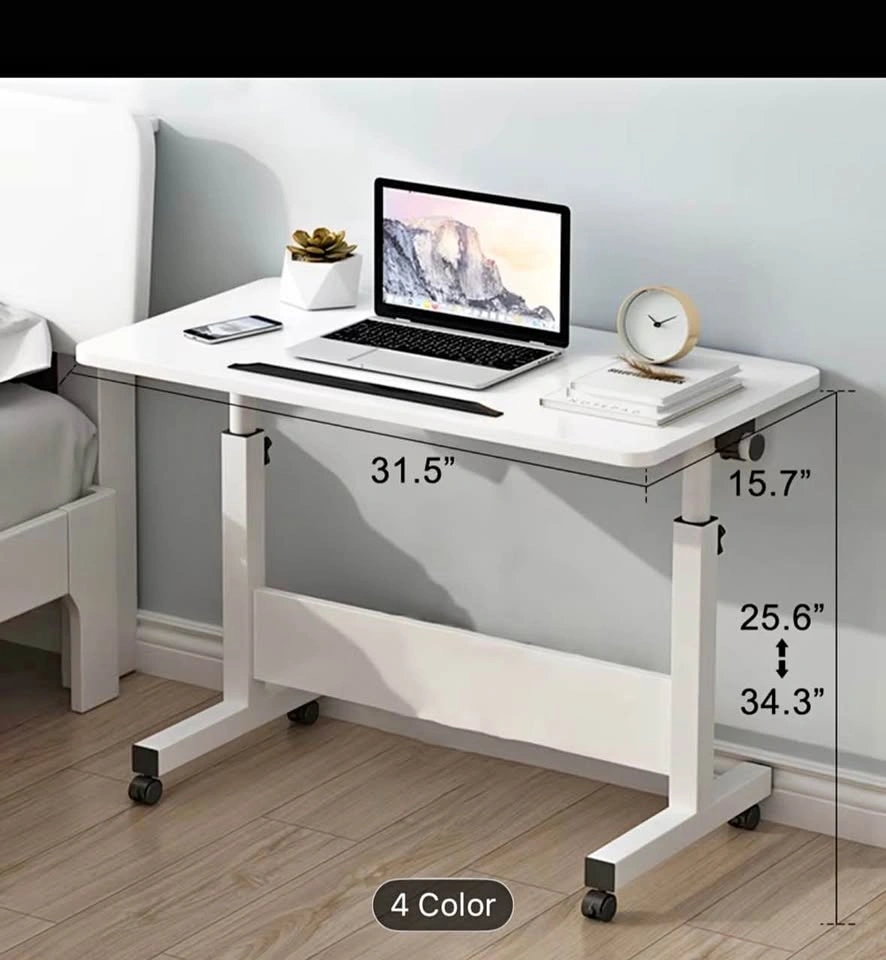 Brand new in box White Adjustable Portable Desk on Wheels
