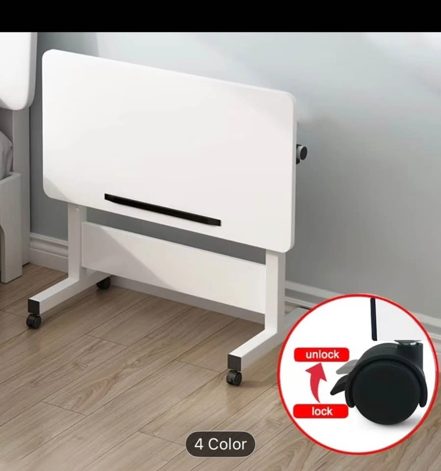 Brand new in box White Adjustable Portable Desk on Wheels - photo 2
