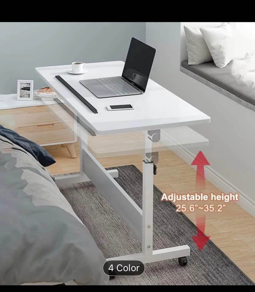 Brand new in box White Adjustable Portable Desk on Wheels - photo 3