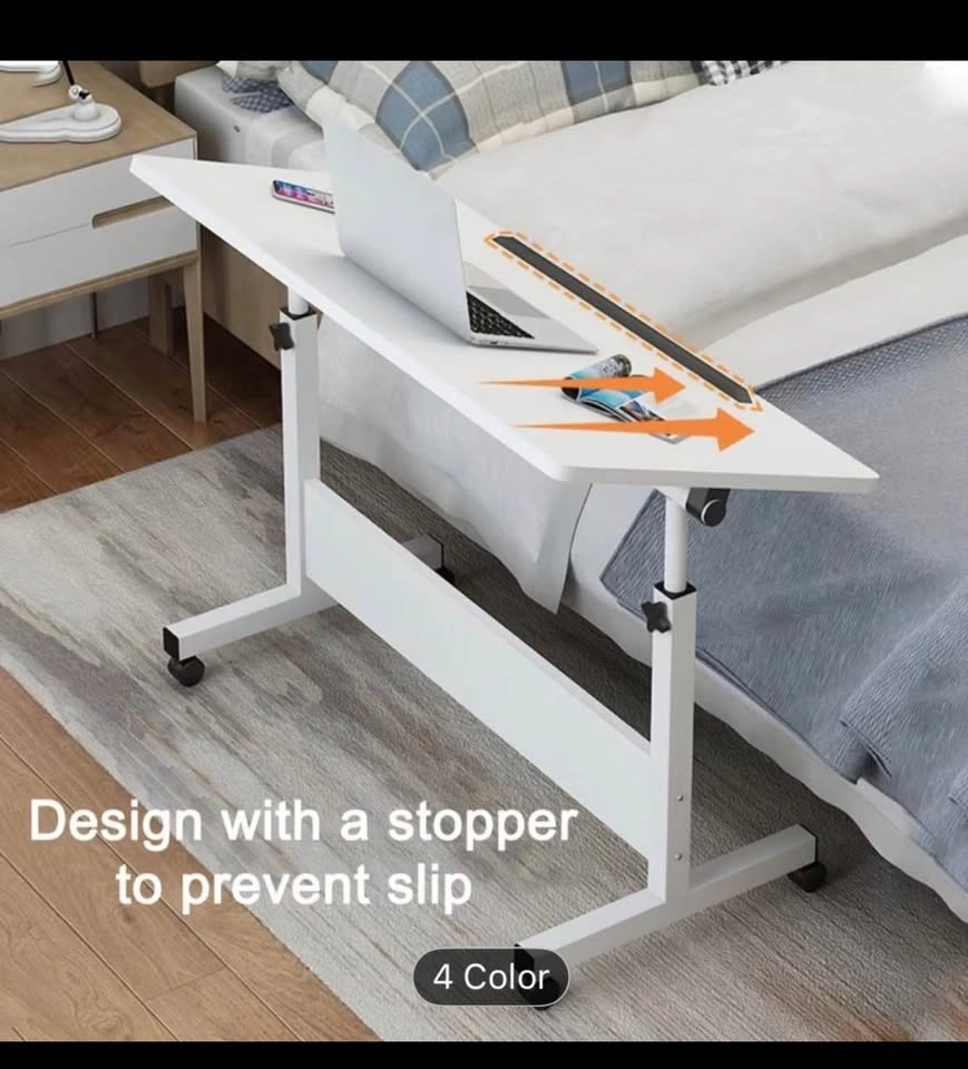 Brand new in box White Adjustable Portable Desk on Wheels - photo 4