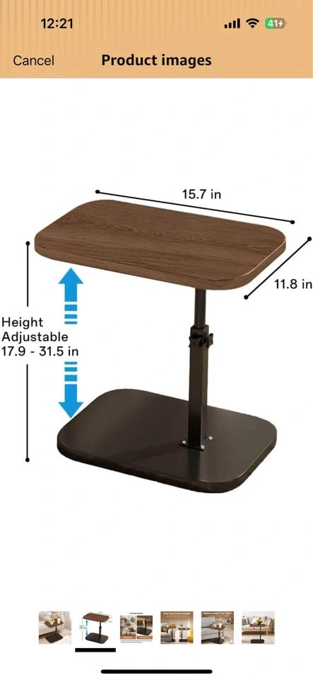 Height Adjustable Side Table - photo 2