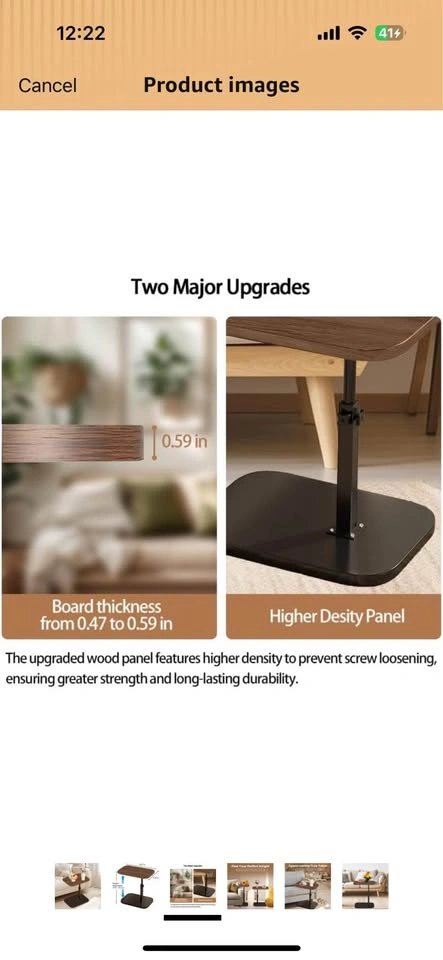 Height Adjustable Side Table - photo 3