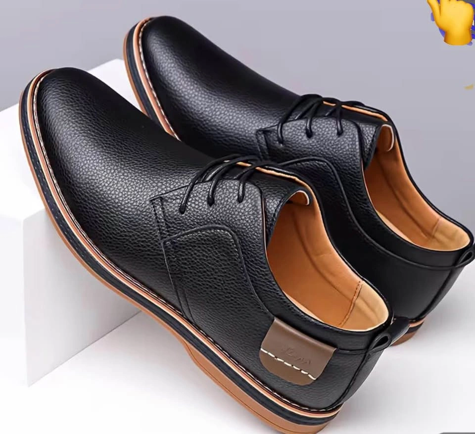 Black Men's Casual Dress Shoes Size 47 (US 12) - photo 2