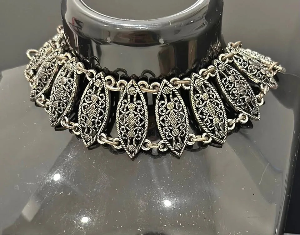 Oxidized neck choker for navratri/ Garba night jewelry thumbnail