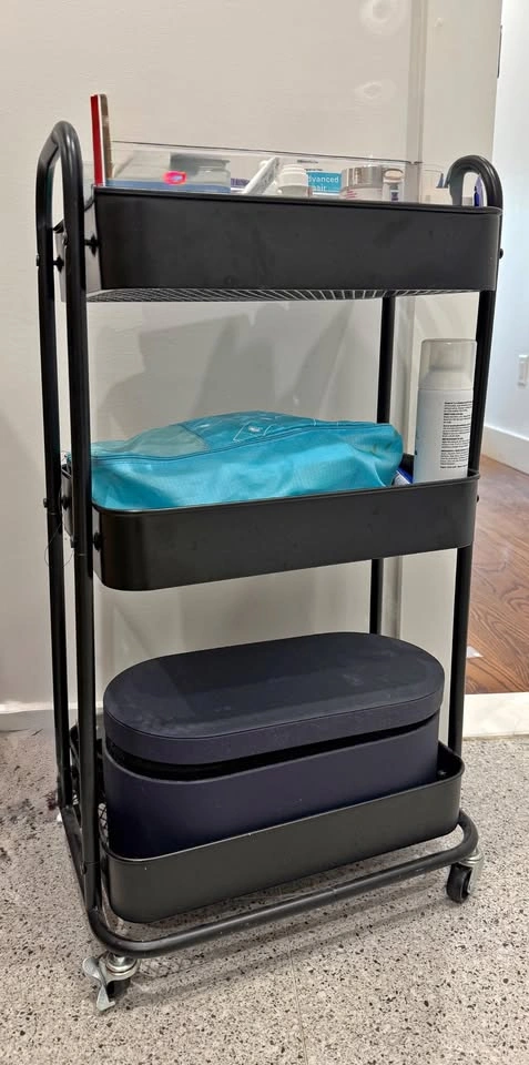 3-Tier Rolling Storage Cart / Utility Cart - Black - 20$ OBO