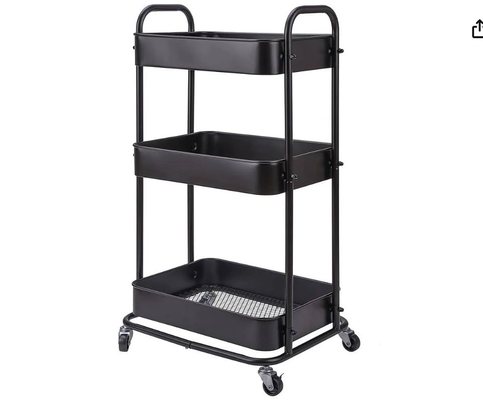 3-Tier Rolling Storage Cart / Utility Cart - Black - 20$ OBO - photo 2