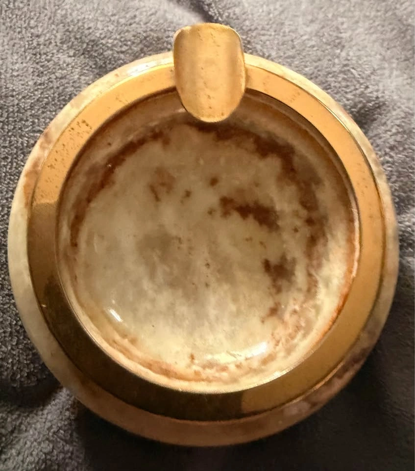 Vintage Italian Alabaster Marble Ashtray - photo 4