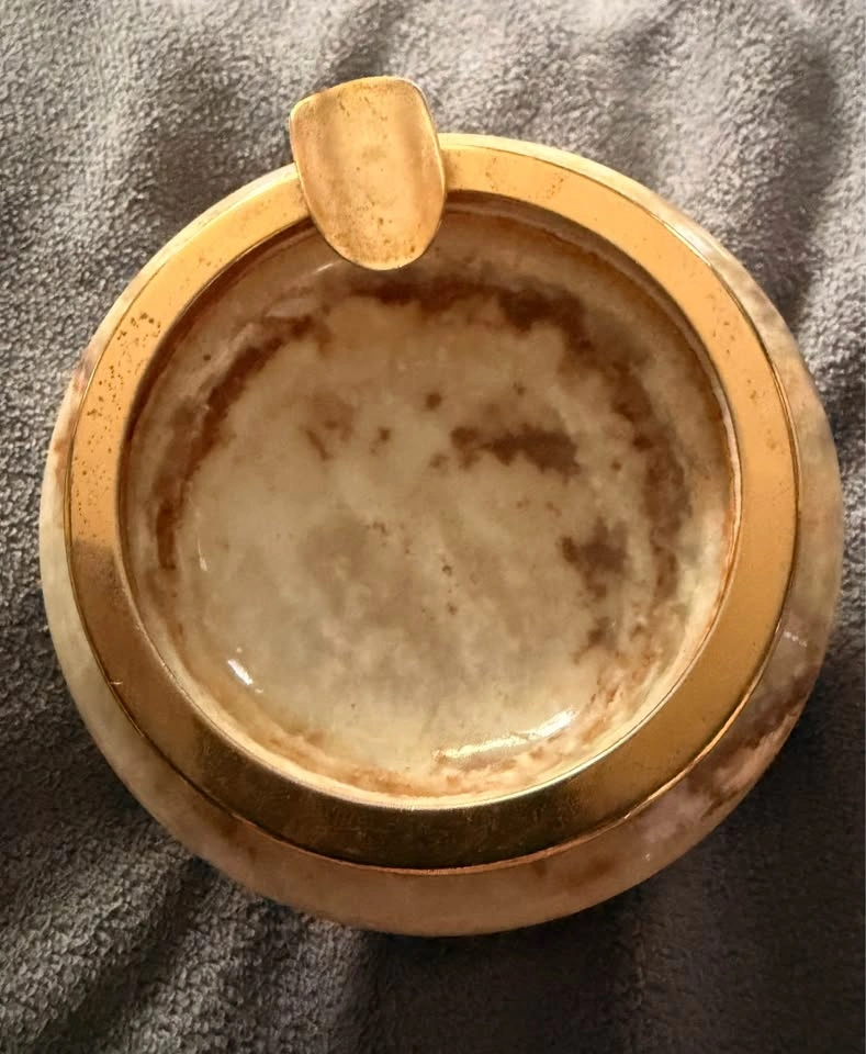 Vintage Italian Alabaster Marble Ashtray - photo 5