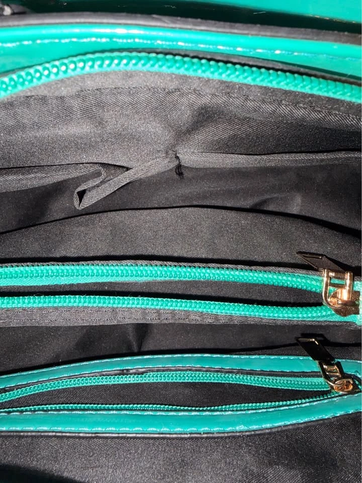 Seafoam Green Patent Leather Handbag - Gorgeous Design - photo 5
