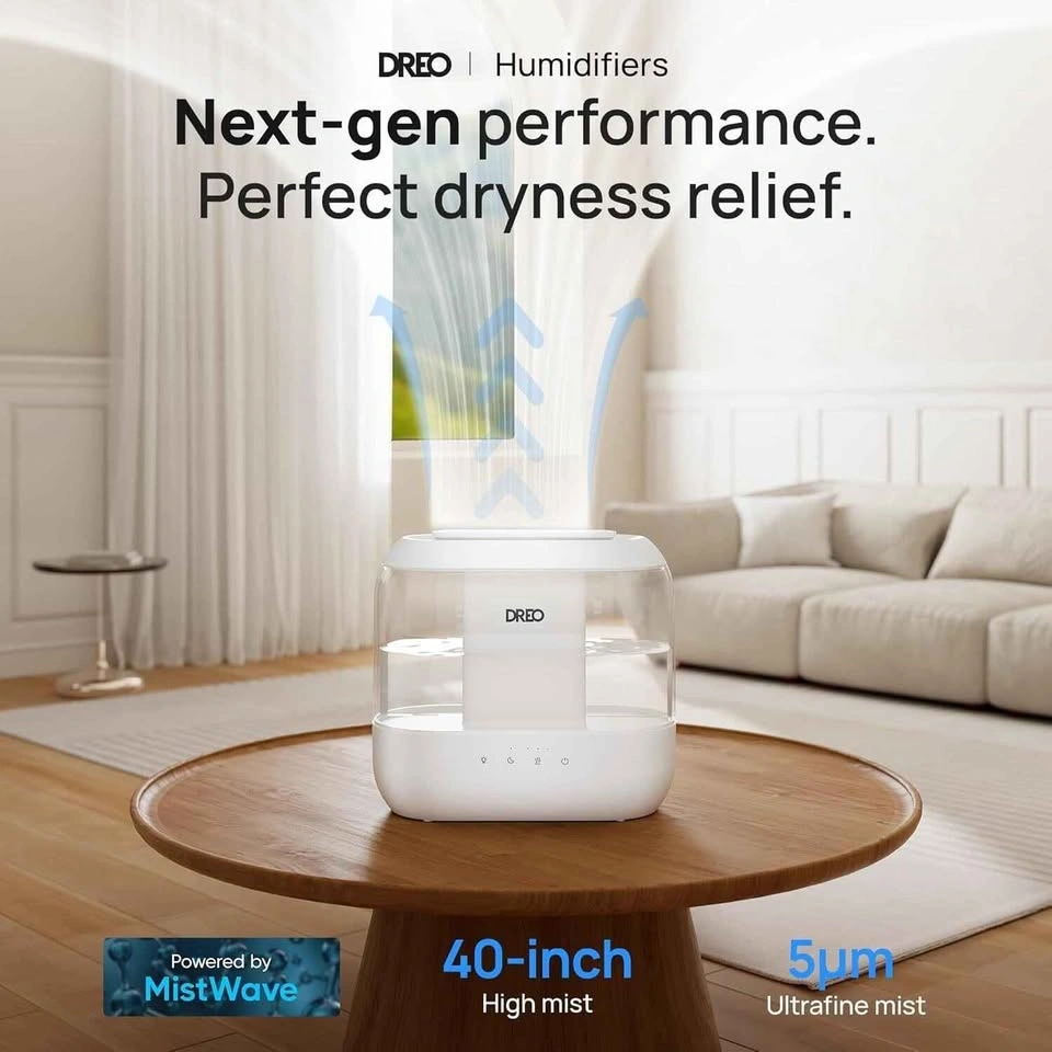 Dreo 4L Cool Mist Humidifier - Quiet, Top Fill, 36H Runtime - photo 3
