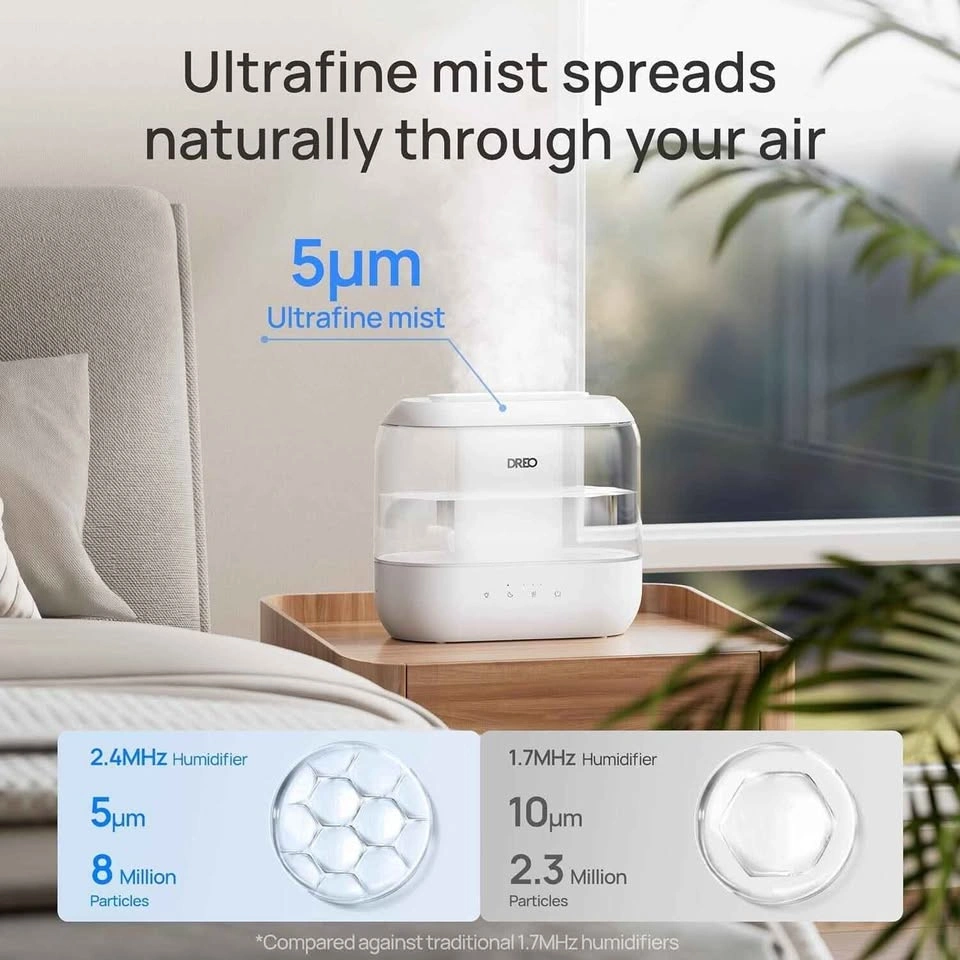 Dreo 4L Cool Mist Humidifier - Quiet, Top Fill, 36H Runtime - photo 5