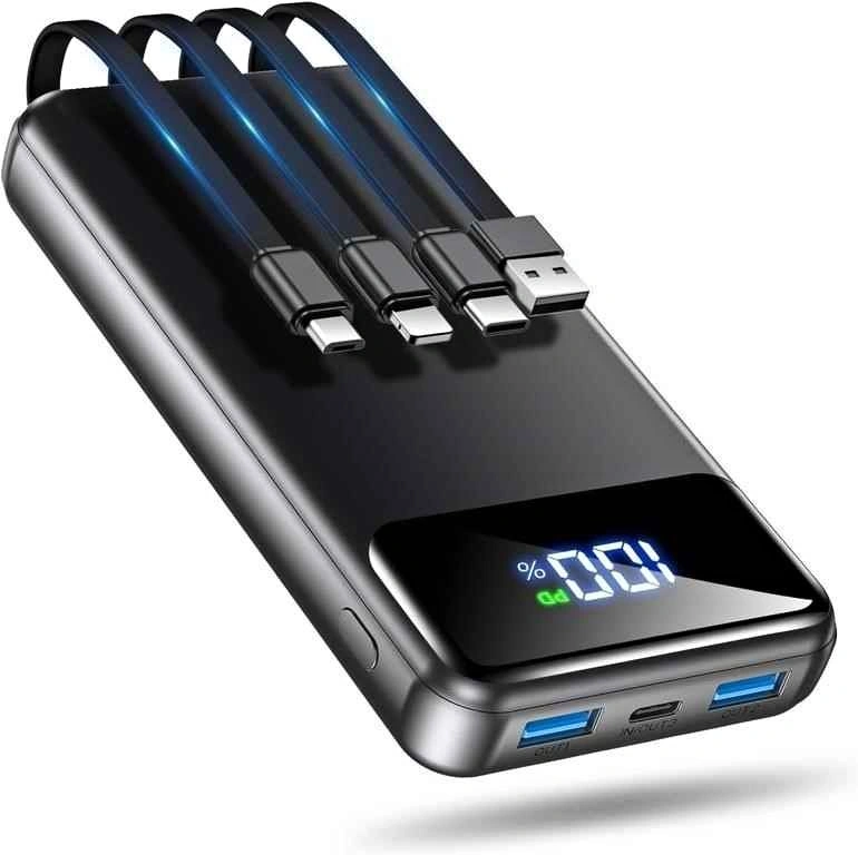 OHOVIV 50000mAh Power Bank | 22.5W Fast Charging, Built-in Cable