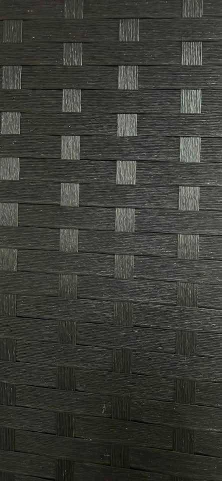 Black 4-Panel Woven Room Divider - photo 4