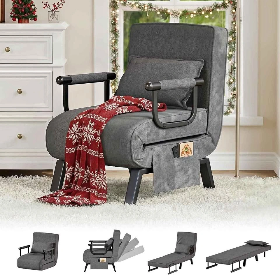 NEW 5-in-1 Convertible Sleeper Chair - Folding Sofa Bed & Lounge
