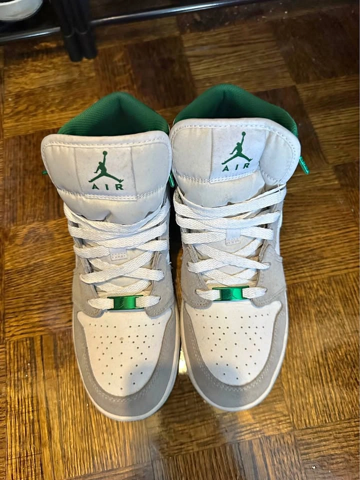 Jordan Sneakers White/Grey/Green 🔥 Size Youth US 7