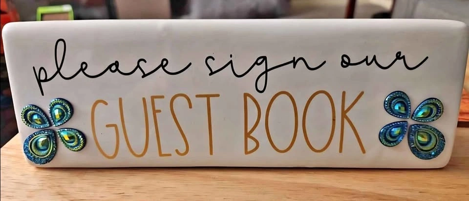 Guest Book Sign Peacock Theme