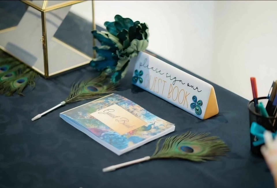 Guest Book Sign Peacock Theme - photo 2
