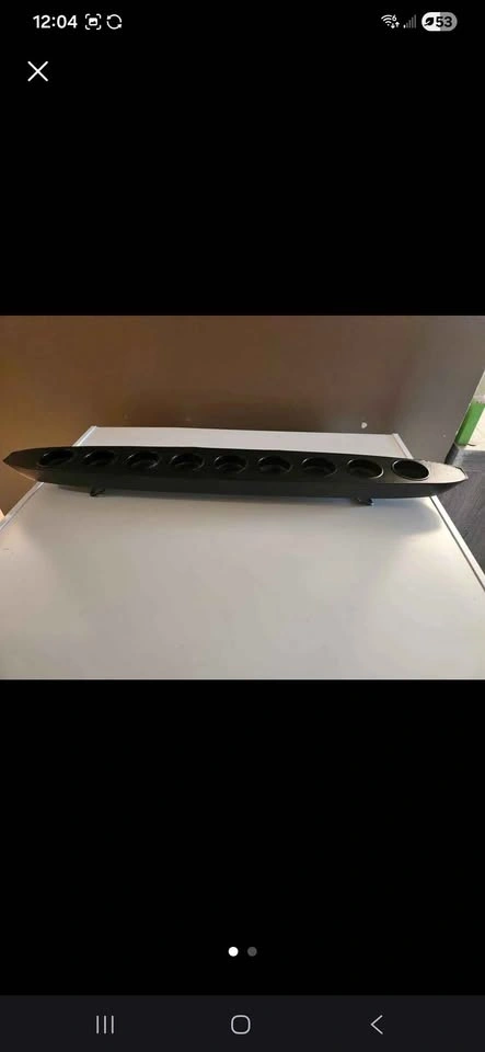 Long black candle holder - photo 3